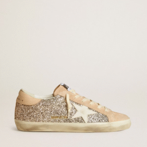 Golden Goose Super Star In Silver Glitter