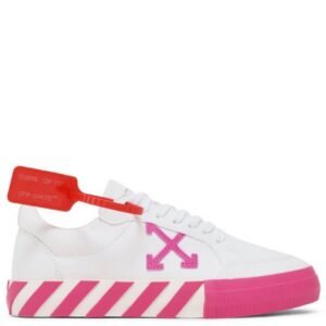 Off- White Low “Vulcanized” White Fuchsia