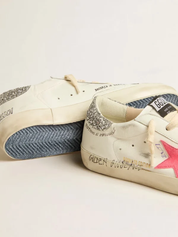 Golden Goose Super Star With Fluorescent Lobster Suede Star - Image 2