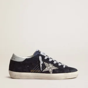 Golden Goose Super Star In Blue Suede