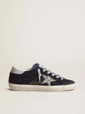 Golden Goose Super Star In Blue Suede