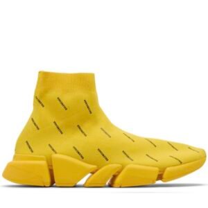 Balenciaga Speed Allover Logo Yellow