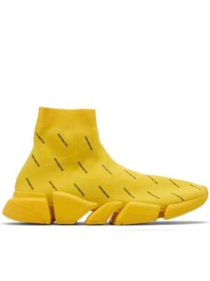 Balenciaga Speed Allover Logo Yellow