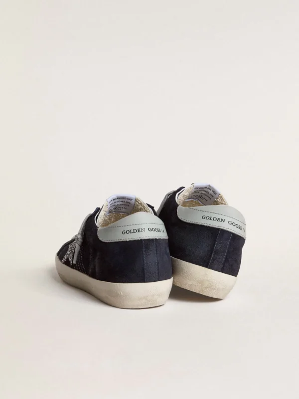 Golden Goose Super Star In Blue Suede - Image 4