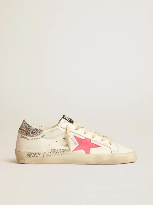 Golden Goose Super Star With Fluorescent Lobster Suede Star