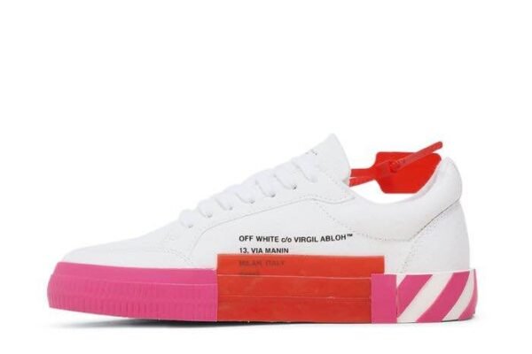 Off- White Low “Vulcanized” White Fuchsia - Image 2
