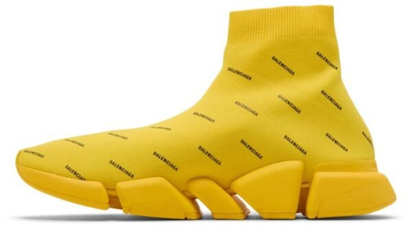Balenciaga Speed Allover Logo Yellow - Image 2