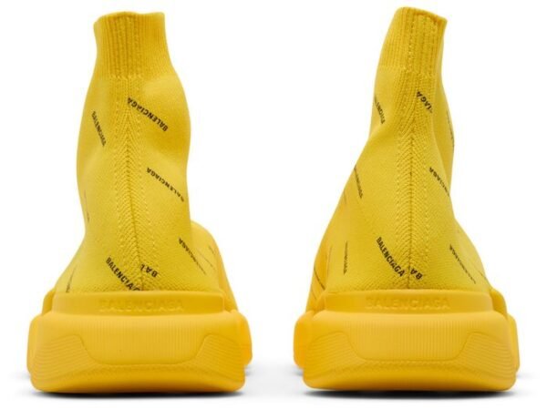 Balenciaga Speed Allover Logo Yellow - Image 4