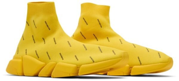 Balenciaga Speed Allover Logo Yellow - Image 3
