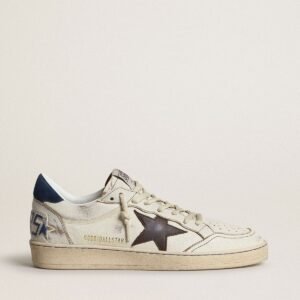 Golden Goose Ball Star Negro Talón Azul