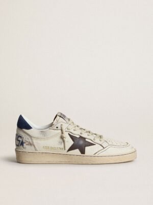 Golden Goose Ball Star Negro Talón Azul