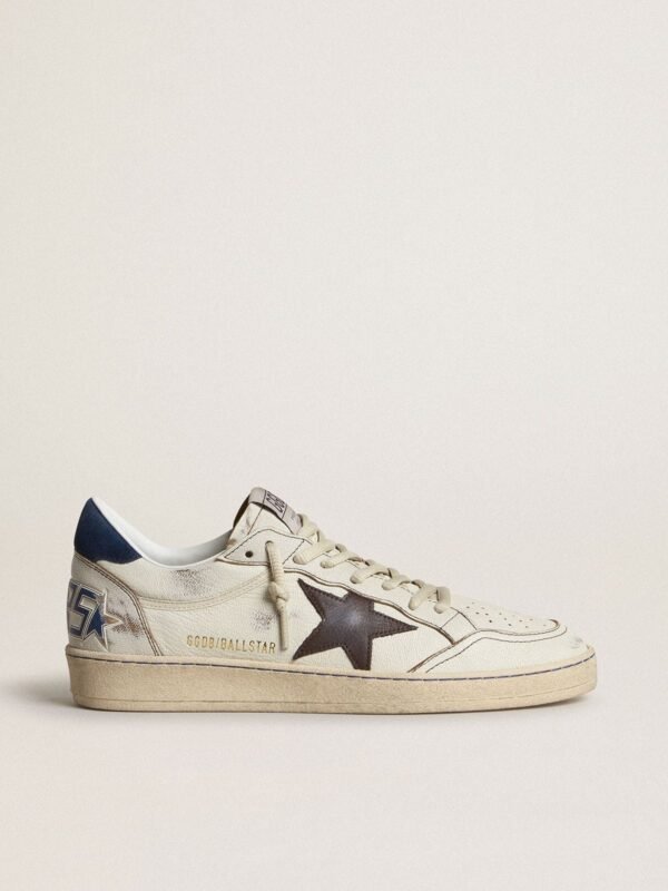 Golden Goose Ball Star Negro Talón Azul