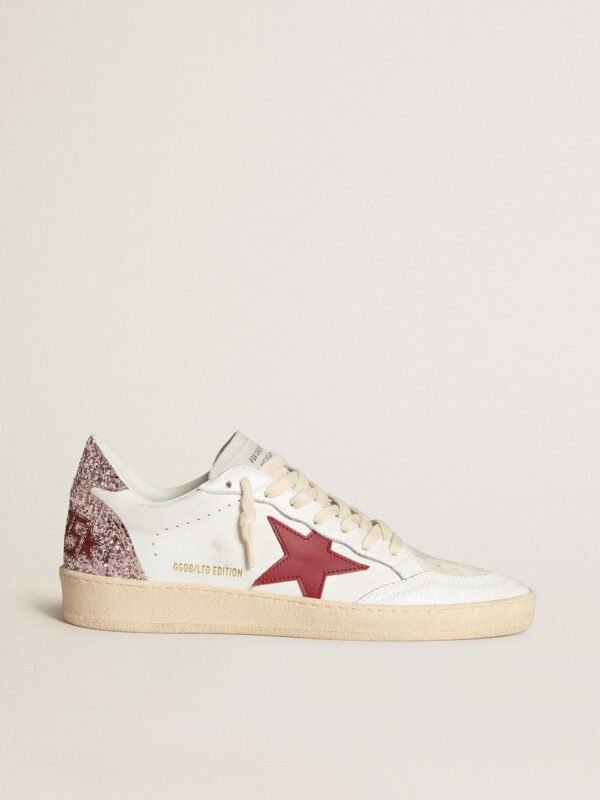 Golden Goose Ball Star Talón Glitter Rosa