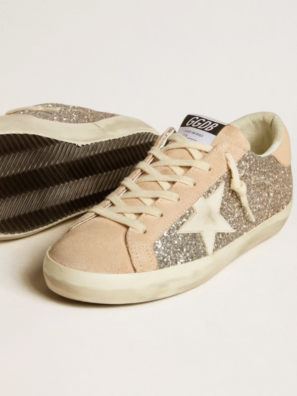 Golden Goose Super Star In Silver Glitter - Image 3