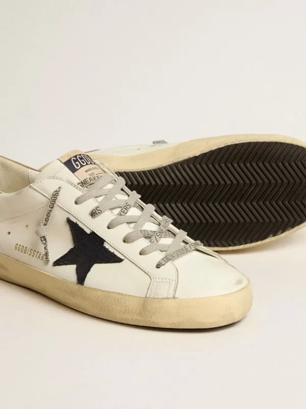 Golden Goose Super Star With Blue Canvas - Image 3