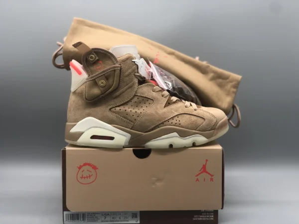 Travis Scott Air Jordan 6 " British Khaki " - Image 6