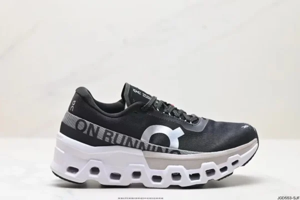 On Running Cloudmonster Black White - Image 2