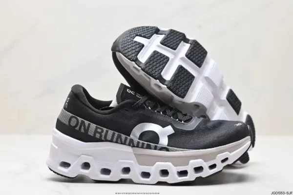 On Running Cloudmonster Black White - Image 4
