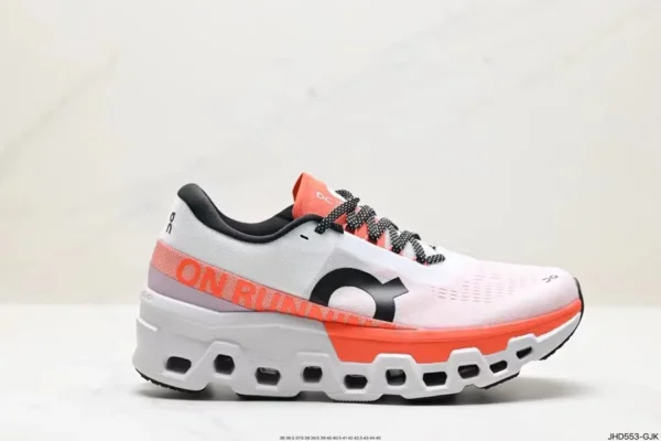 On Running Cloudmonster White Orange - Image 4