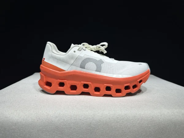 On Running Cloudmonster White Orange - Image 2
