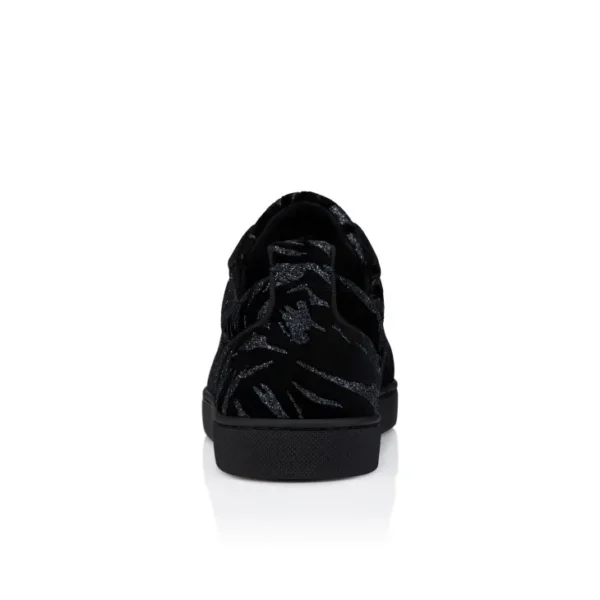 Christian Louboutin Spikes Low Black Glitter - Image 3