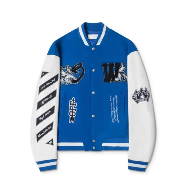 Jacket Off-White Varsity Blue