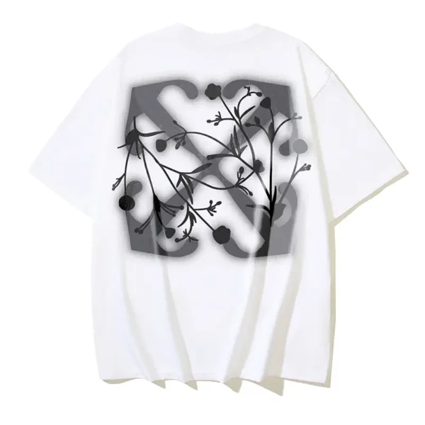 Off-White Playera Off-Flowers White