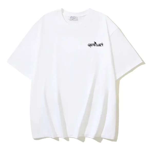 Off-White Playera Off-Flowers White - Image 2