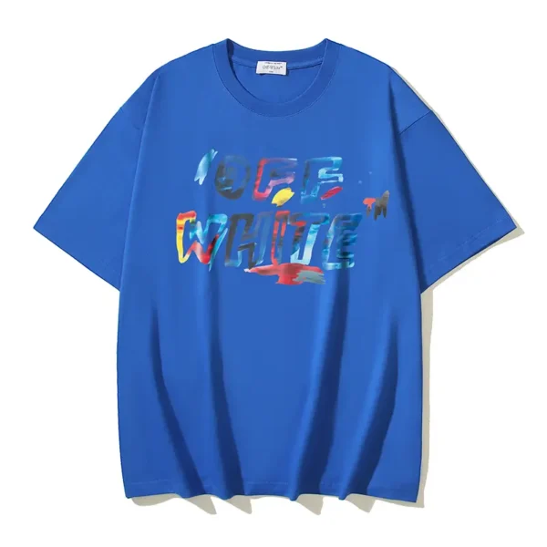 Off-White Playera Paint Arrow Blue - Image 2
