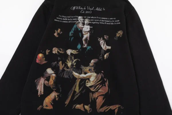 Off-White Hoodie Black Caravaggio Mery - Image 3