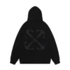 Off-White Hoodie Arrow Embroidered Black