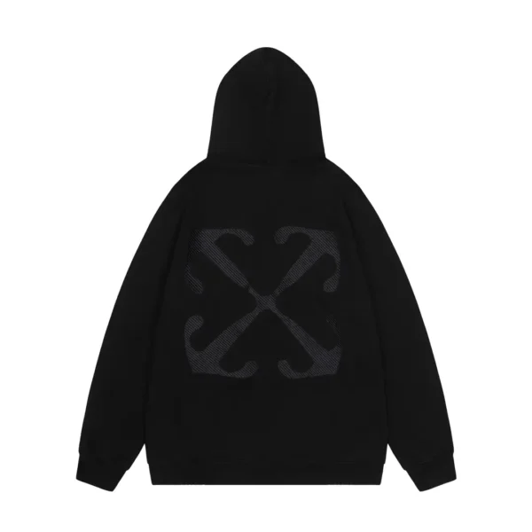 Off-White Hoodie Arrow Embroidered Black