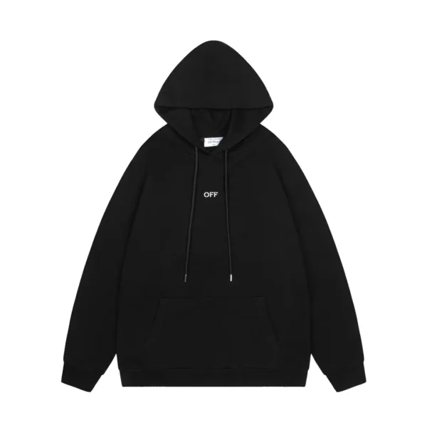Off-White Hoodie Arrow Embroidered Black - Image 2