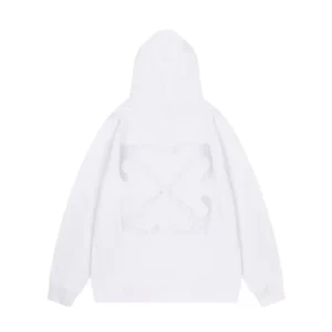 Off-White Hoodie Arrow Embroidered White