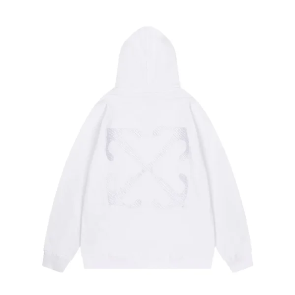Off-White Hoodie Arrow Embroidered White
