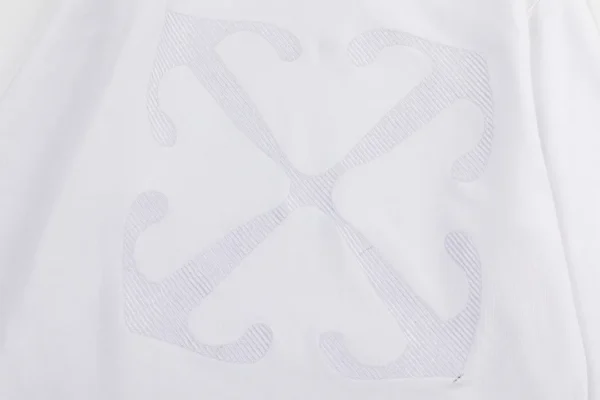 Off-White Hoodie Arrow Embroidered White - Image 3