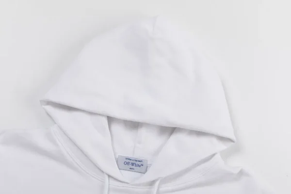 Off-White Hoodie Arrow Embroidered White - Image 4