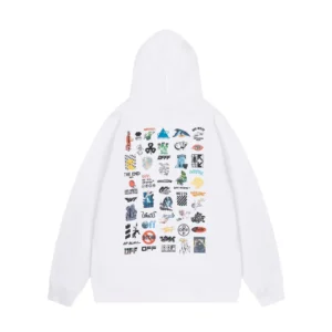 Off-White Hoodie Embroidered Logo White