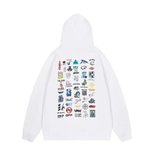 Off-White Hoodie Embroidered Logo White