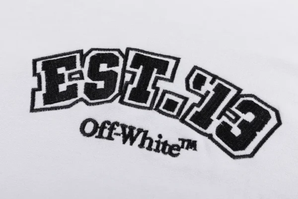 Off-White Hoodie Embroidered Logo White - Image 3