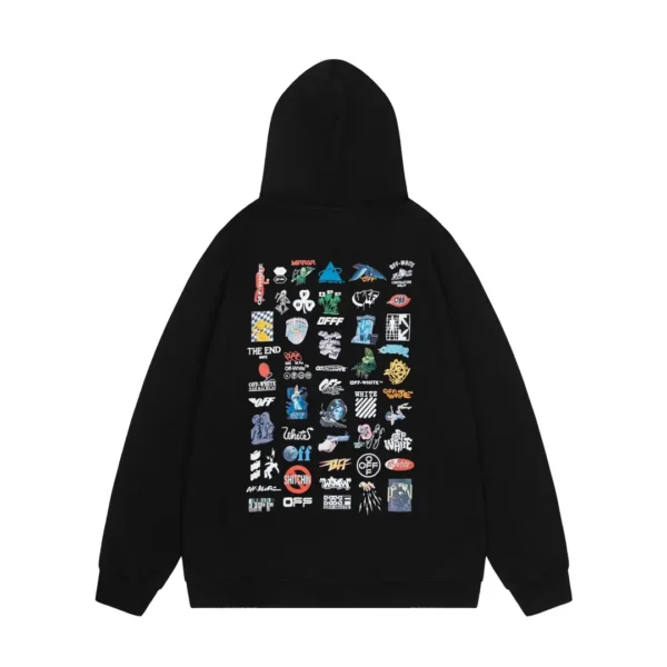 Off-White Hoodie Embroidered Logo Black