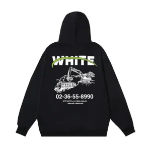 Off-White Hoodie Irregular Arrow Black