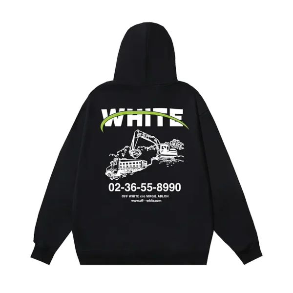 Off-White Hoodie Irregular Arrow Black