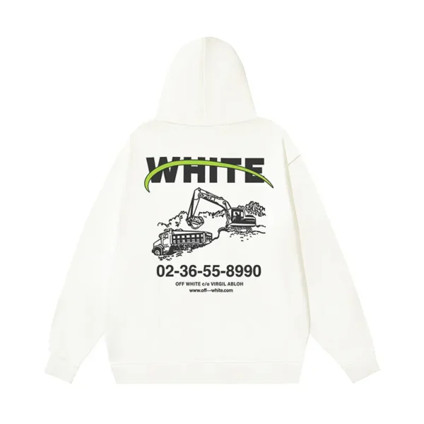 Off-White Hoodie Irregular Arrow White