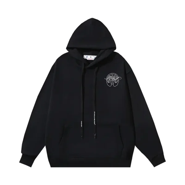 Off-White Hoodie Hand Arrow Boxy Black - Image 2