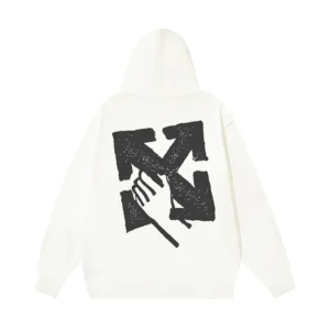 Off-White Hoodie Hand Arrow Boxy White