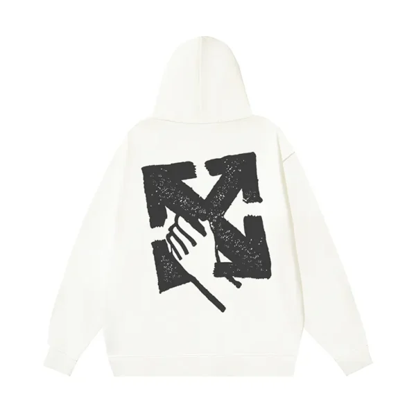 Off-White Hoodie Hand Arrow Boxy White