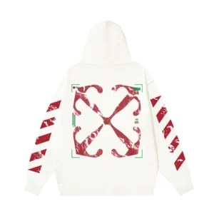 Off-White Hoodie Wild Red Arrow White