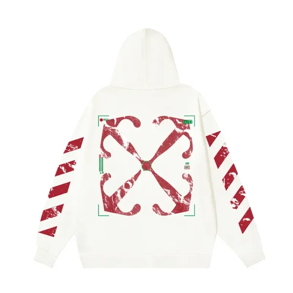 Off-White Hoodie Wild Red Arrow White