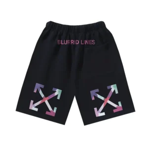 Off-White Shorts Blurrid Lines Black